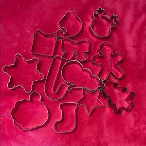 Holiday Cookie Cutter Set - Silver Metal